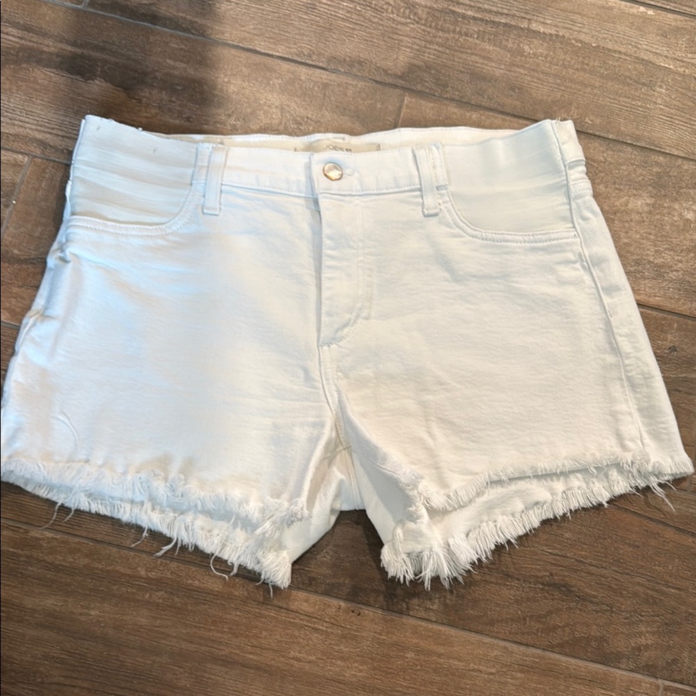 Joe’s Jeans Women's Maternity White Frayed Hem Shorts size 31